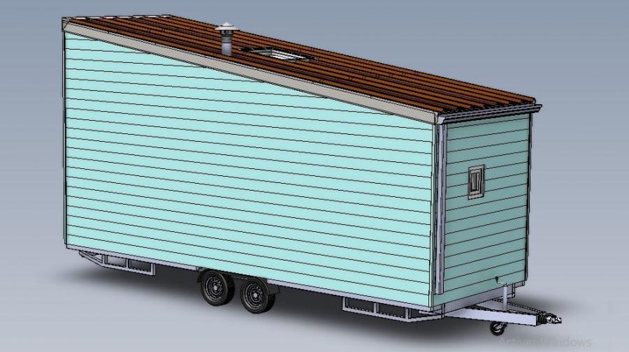 Tiny house BORÉALIS, autre vue 3D